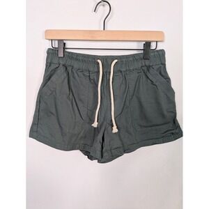 PACT Shorts Women's Small Drawstring Midi Organic Cotton Outdoor Hiking Yoga